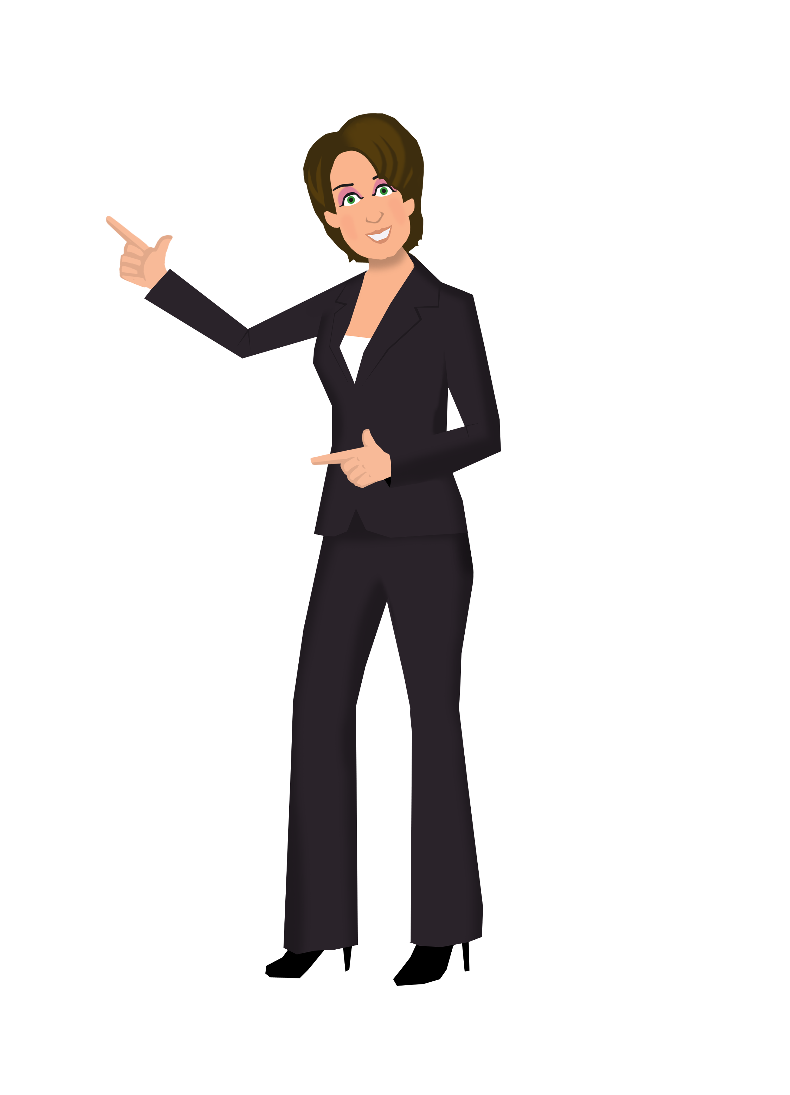 37 lady brunette suit2